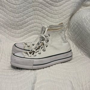 Converse white high tops